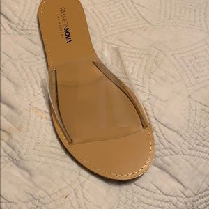 Clear sandals